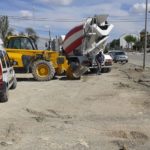 Realizando el cerramiento de la ampliación del parking del hospital San Juan de la Cruz en Úbeda (Jaén-España)